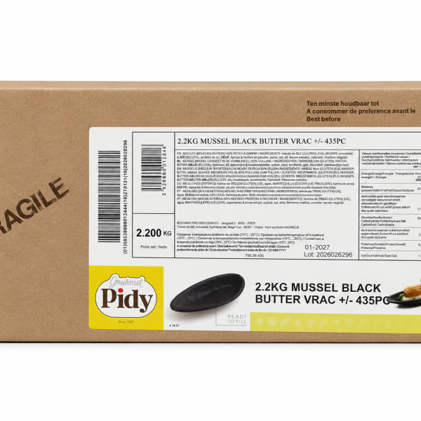 MUSSEL BLACK BUTTER +/- 435BUC