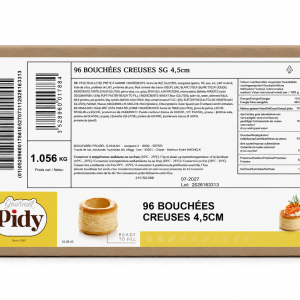 BOUCHEES CREUSES 4.5CM 96BUC