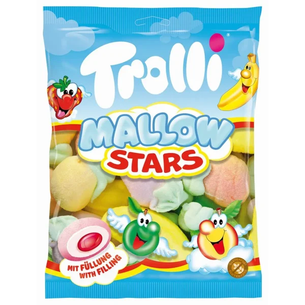 BEZELE CU UMPLUTURĂ TROLLI MALLOW STARS 150G