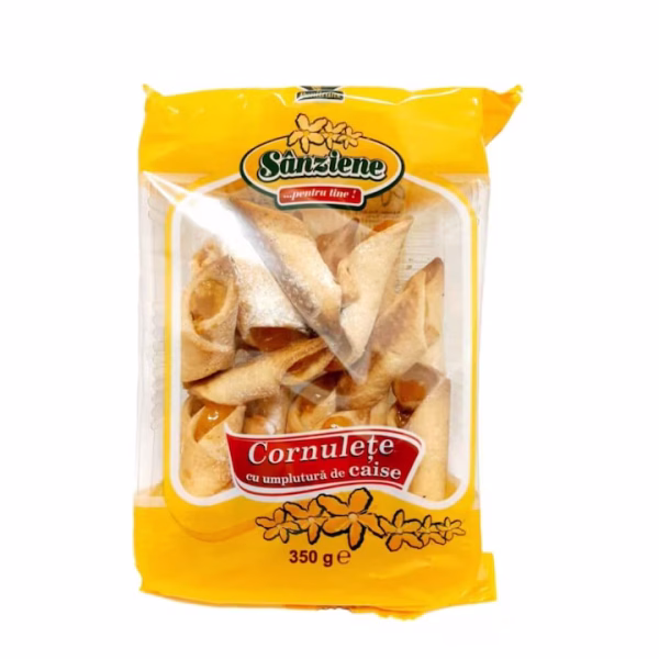 CORNULEȚE CU UMPLUTURĂ DE CAISE 350G
